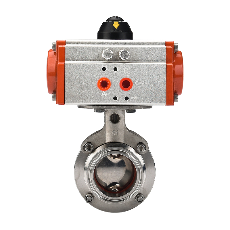 Sanitary pneumatic Tri-clamp butterfly valve