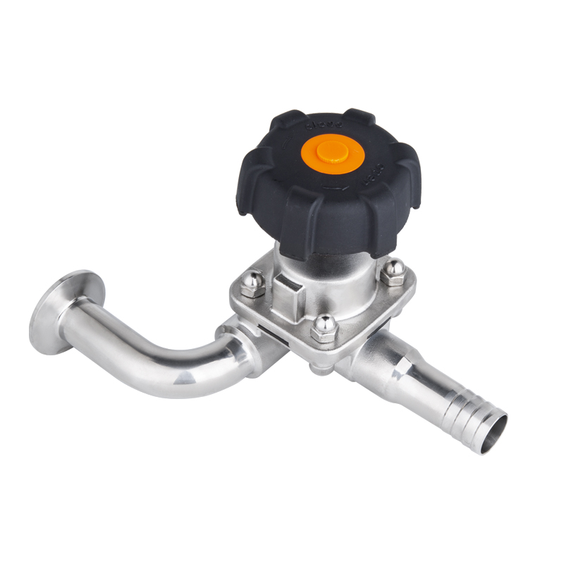 Sanitary manual three-way U-shaped Tri-calmp and hose diaphragm valve