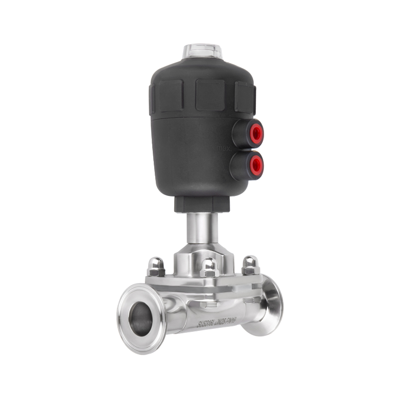 Sanitary pneumatic single-acting Tri-clamp diaphragm valve