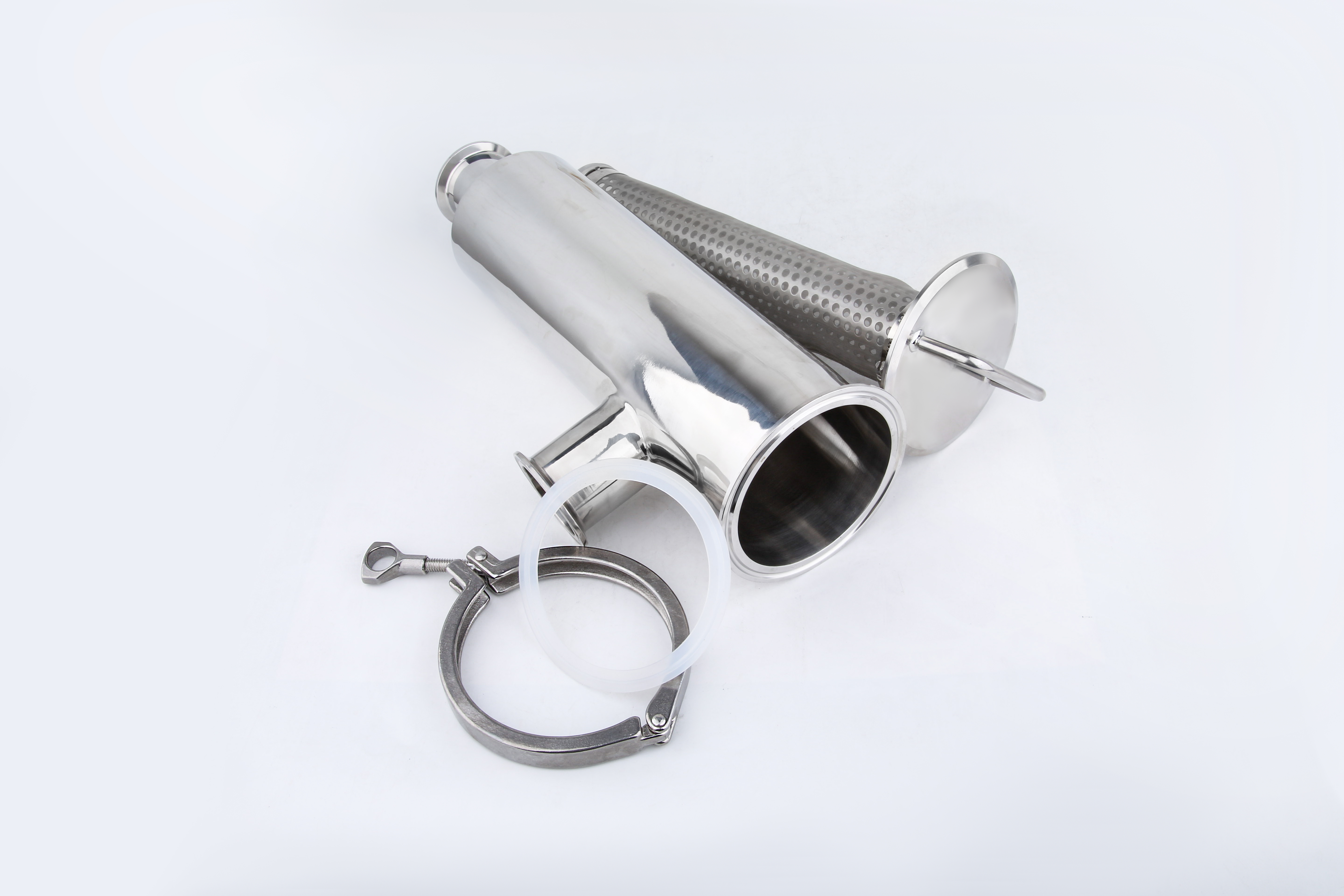 Sanitary Tri-clamp angle type filter