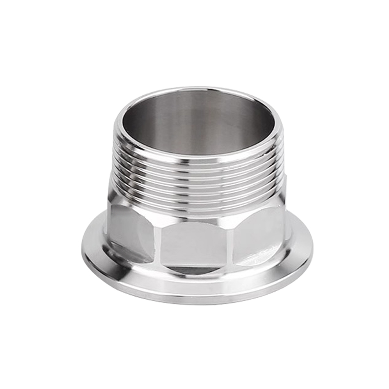 Tri-clamp male threaded joint with hexagonal shape