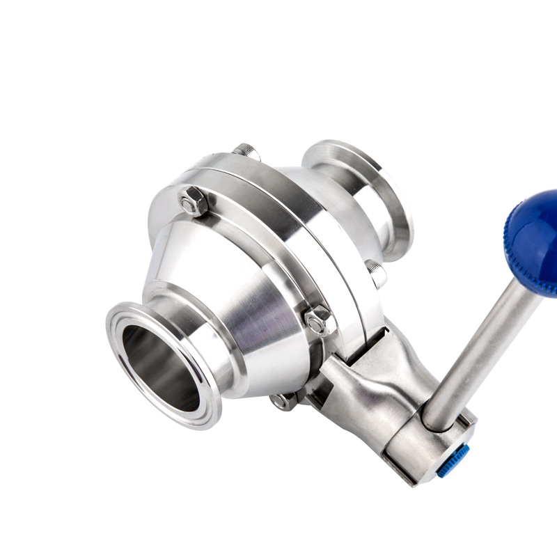 Sanitary manual butterfly Tri-clamp ball valve