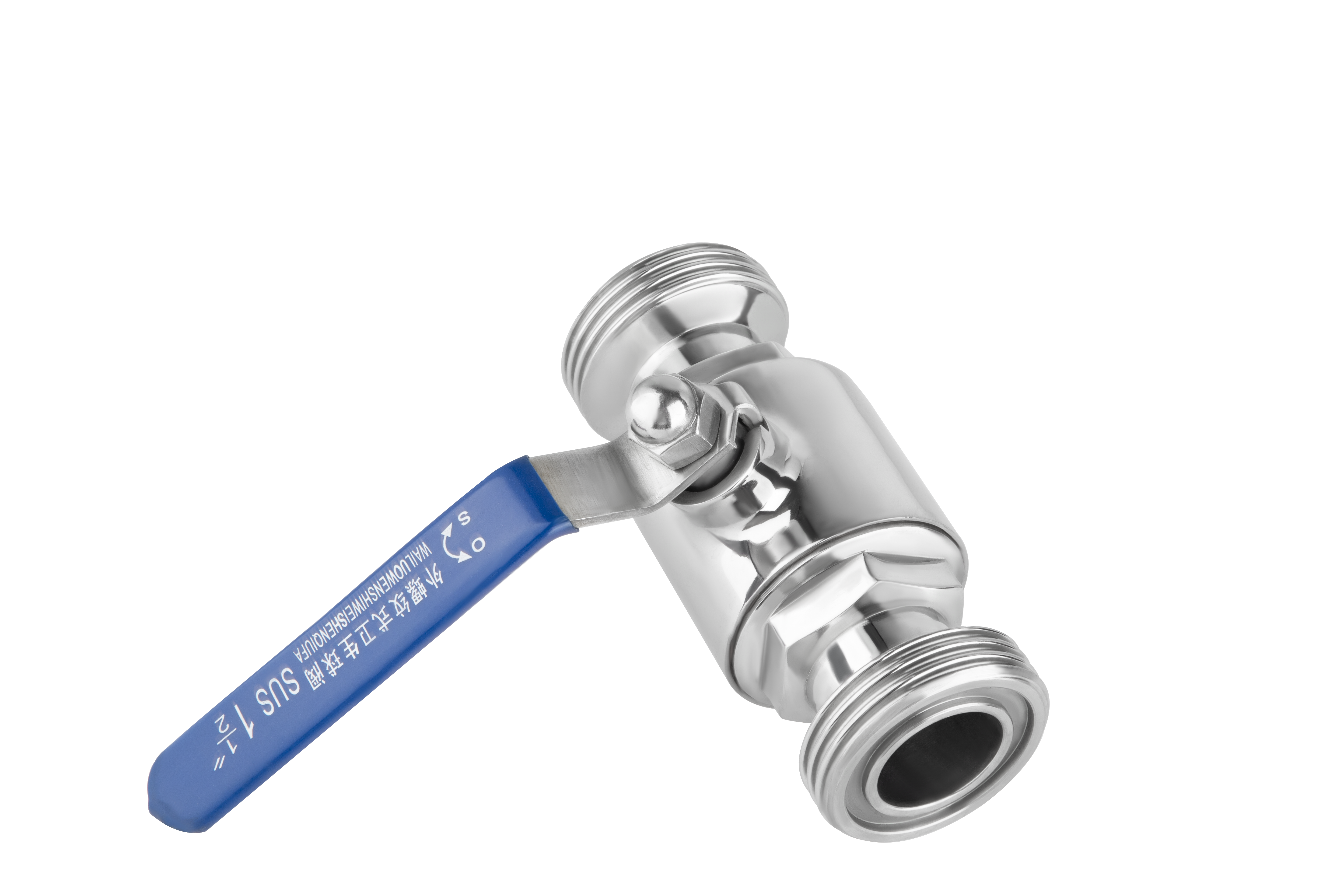 Sanitary union male thread manual ball valve